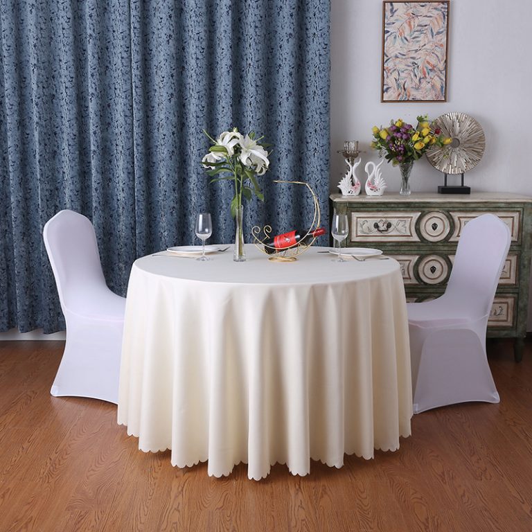 white tablecloth