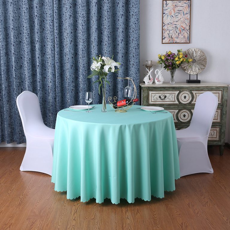 blue tablecloth