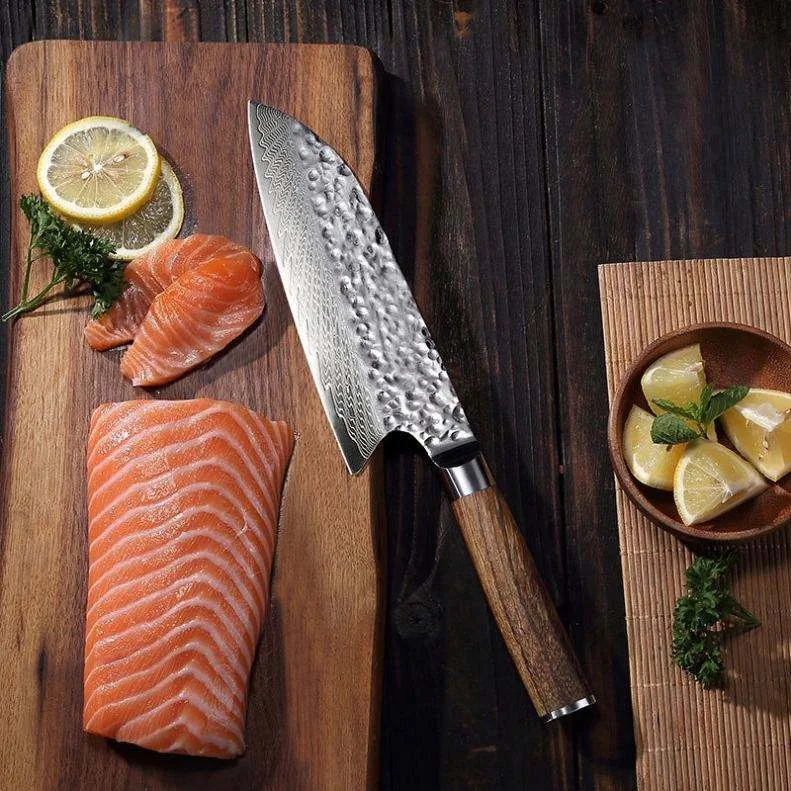 SNKnives-015 Professional 8 Inch Damascus Steel Chef’s Knife with Eco-Friendly G10 Handle 2